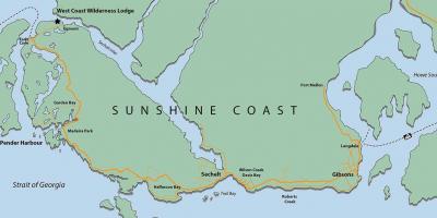 غرب ساحل جزیره ونکوور نقشه