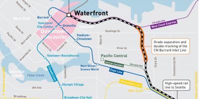 نقشه از اسکله ایستگاه ونکوور
