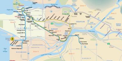 نقشه مترو ونکوور