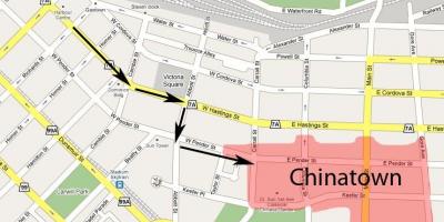 نقشه محله چینی ها ونکوور