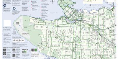 ونکوور دوچرخه لین نقشه