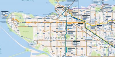 نقشه مسیرهای اتوبوس ونکوور