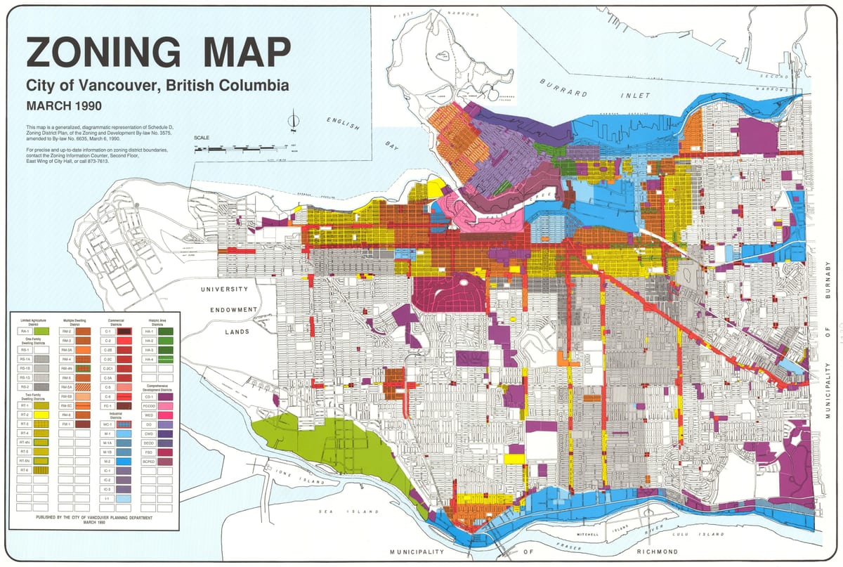 west vancouver منطقه بندی نقشه