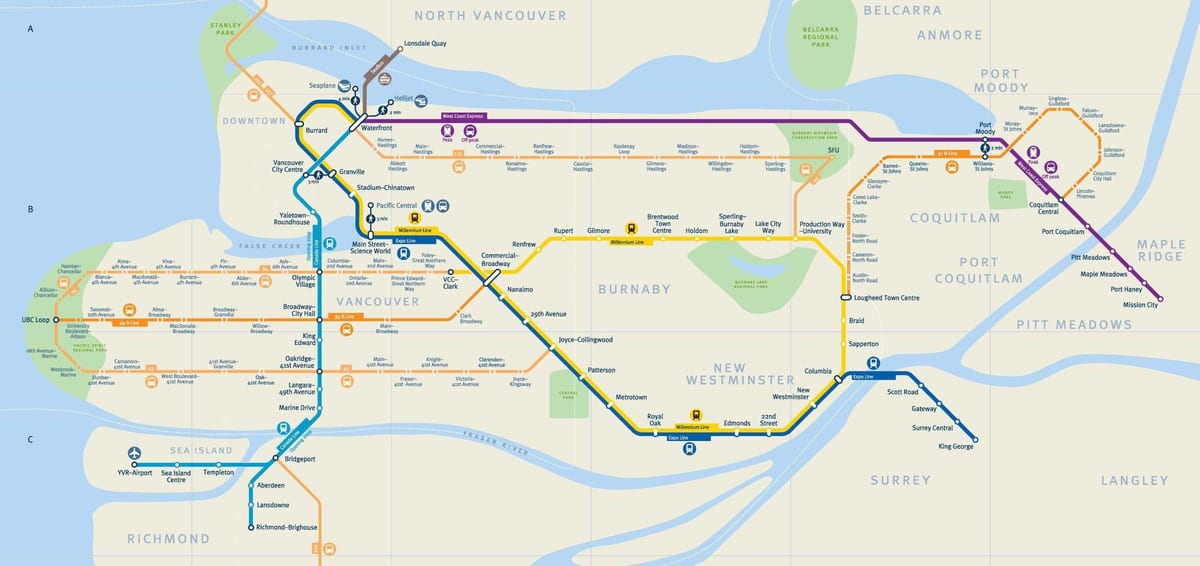 ون skytrain نقشه