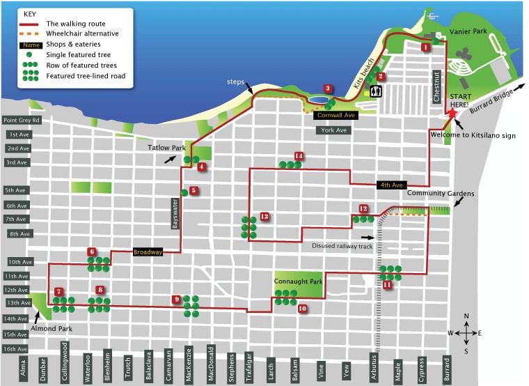 نقشه kitsilano ونکوور