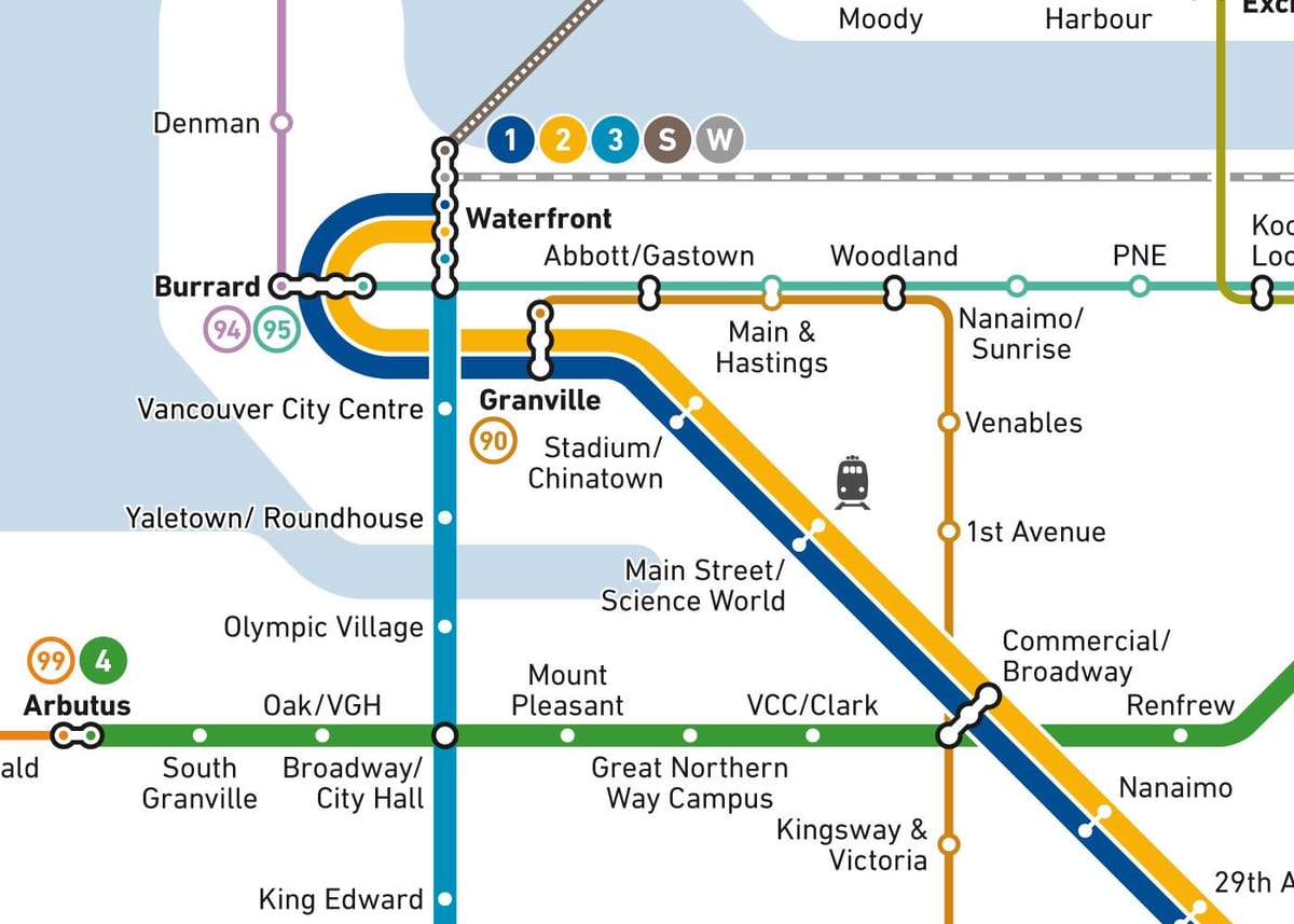 نقشه از ایستگاه burrard