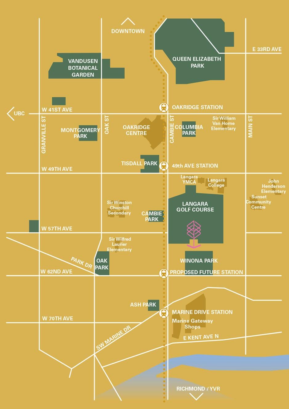 نقشه langara