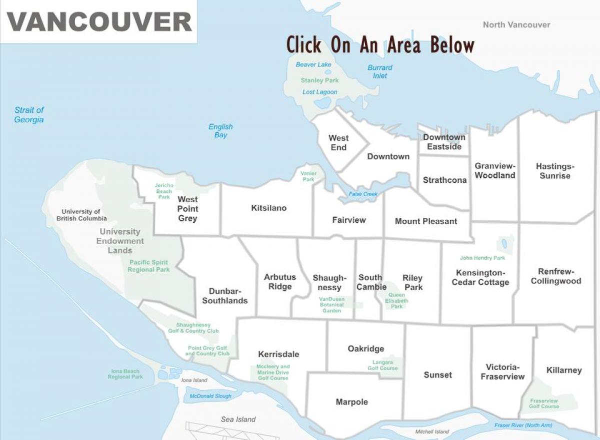 ونکوور املاک و مستغلات نقشه