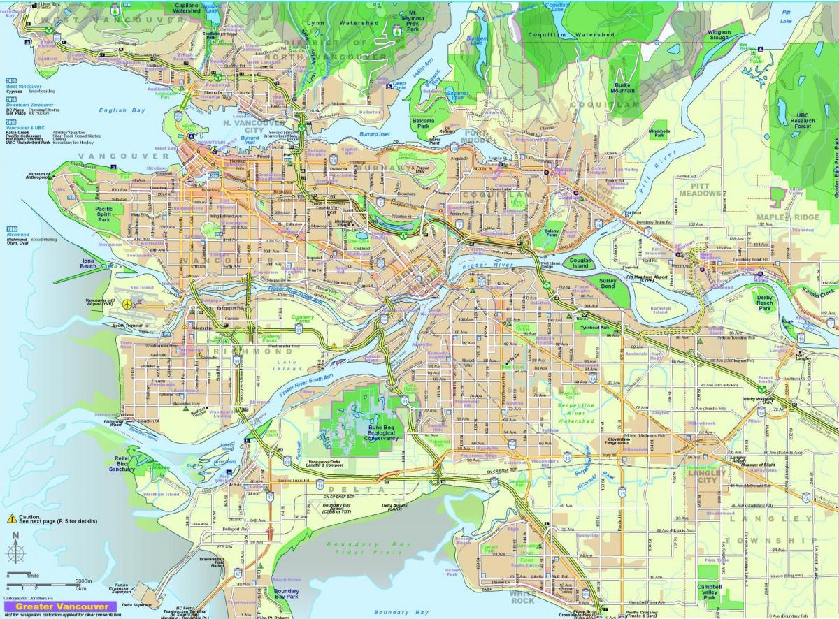 نقشه بزرگ ونکوور