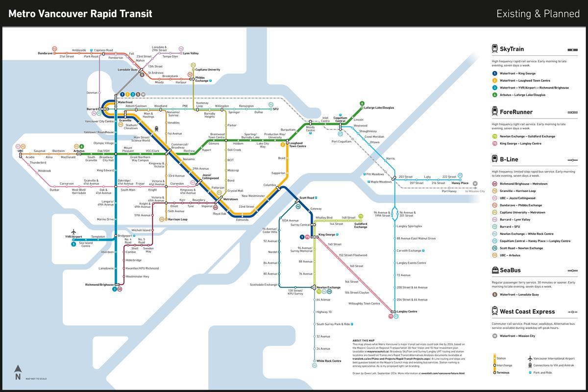 حمل و نقل skytrain نقشه