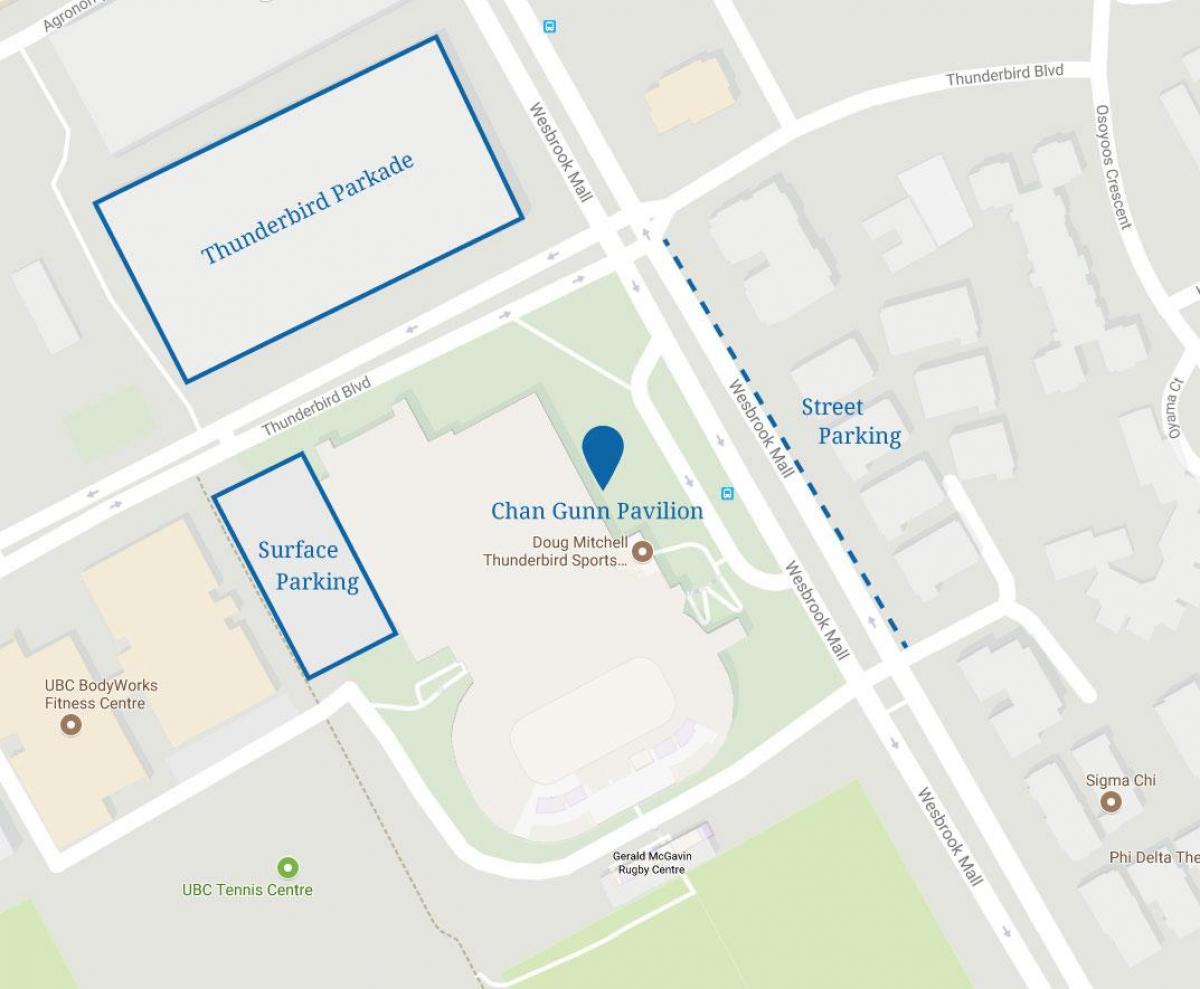 مرکز شهر ونکوور پارکینگ نقشه