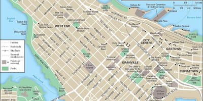 نقشه از west end ونکوور قبل از میلاد