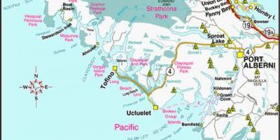 نقشه از west coast canada